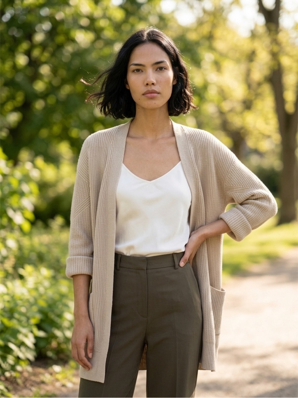 Open-Front Long Ribbed Cardigan Sweater - Cream
Lululemon